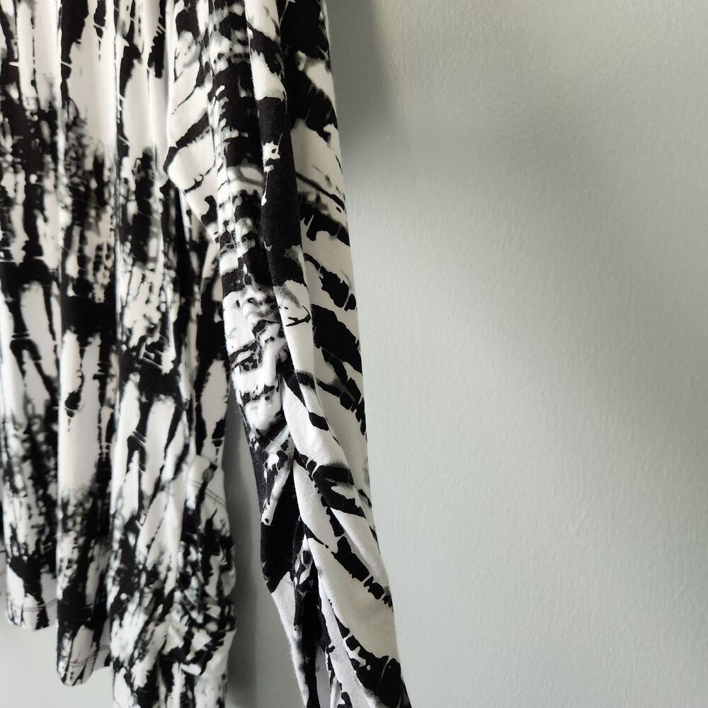 Alberto Makali Cardigan Women's L Black White Black Abstract Beaded Whimsigoth - Picture 10 of 15